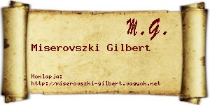 Miserovszki Gilbert névjegykártya